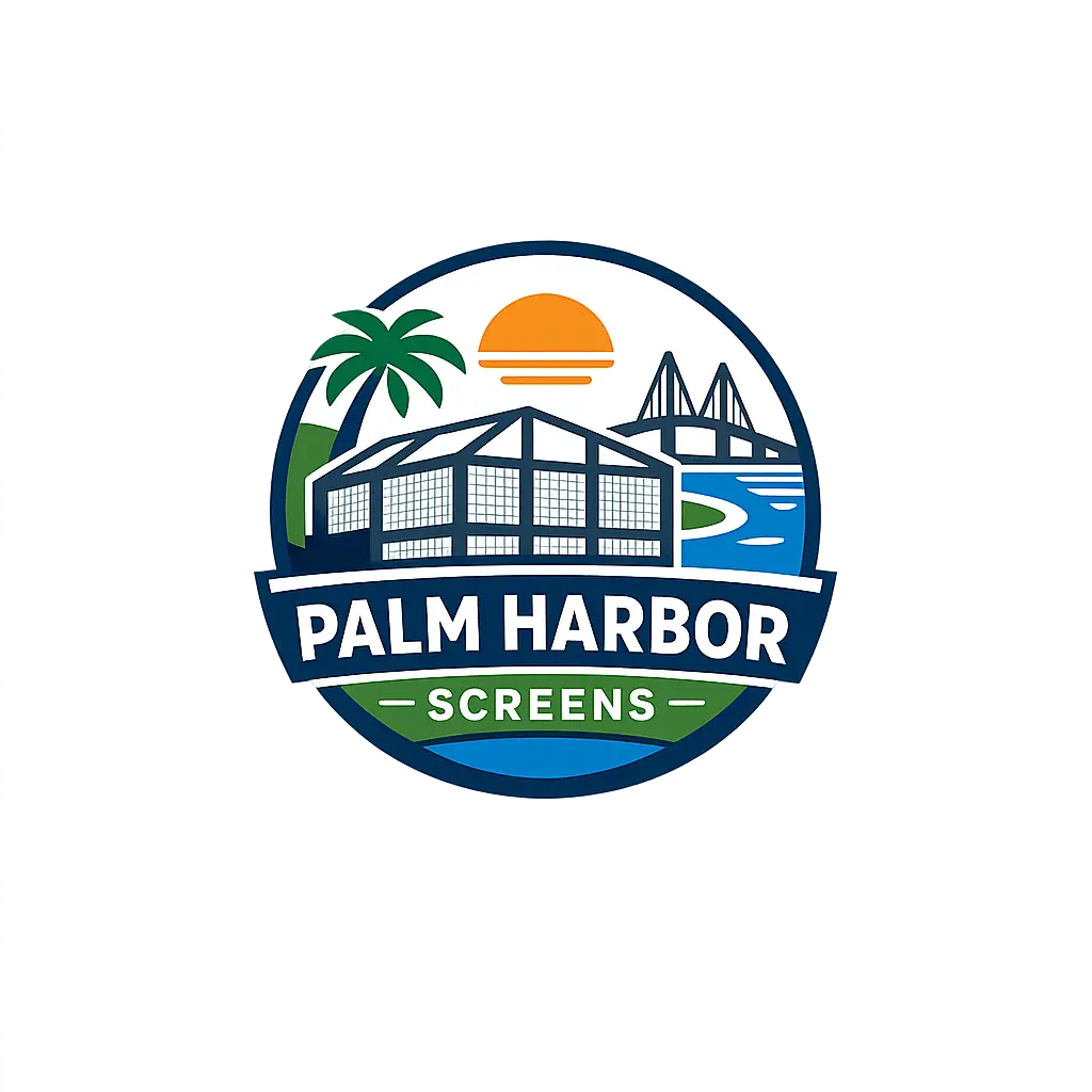 Palm Harbor Screens logo for patio screen enclosures in Palm Harbor, FL.